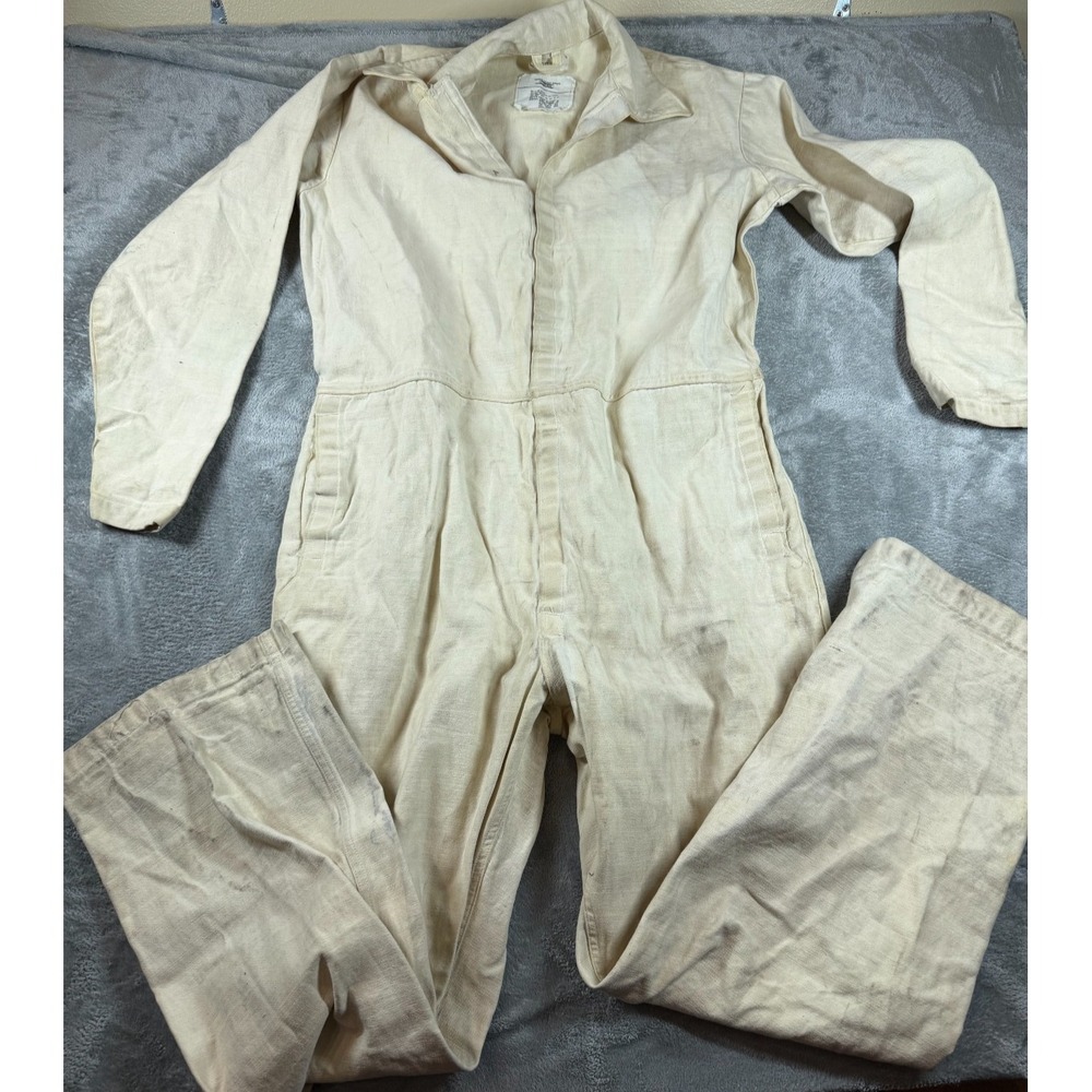 Vtg 1960s-70s US Military Explosive Handler Coveralls Cotton M‎ Regular